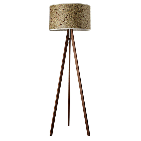 LeuchtNatur Ligno golvlampa nötträ hö/rosor