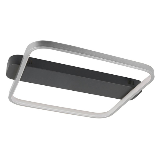 LED-taklampa Ascona, svart/nickel, 28 W