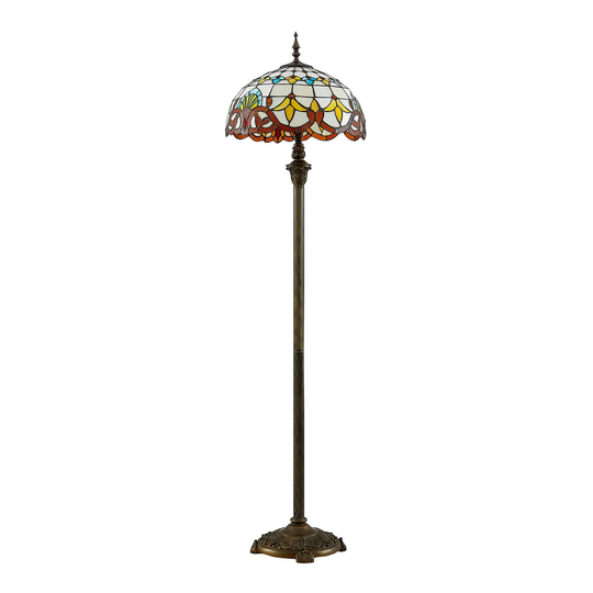 Lindby Audrey golvlampa i Tiffany-stil