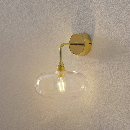 EBB & FLOW Horizon vägglampa arm guld/klar Ø 21 cm
