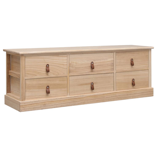 vidaXL Hallbänk naturlig 115x30x40 cm trä