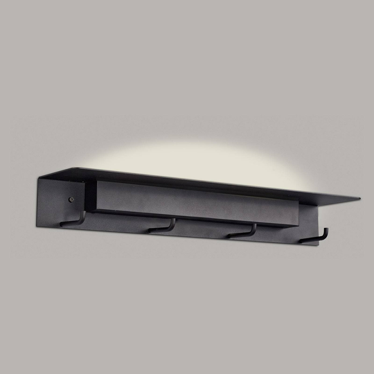 LED-vägglampa Fuerteventura, garderob, svart