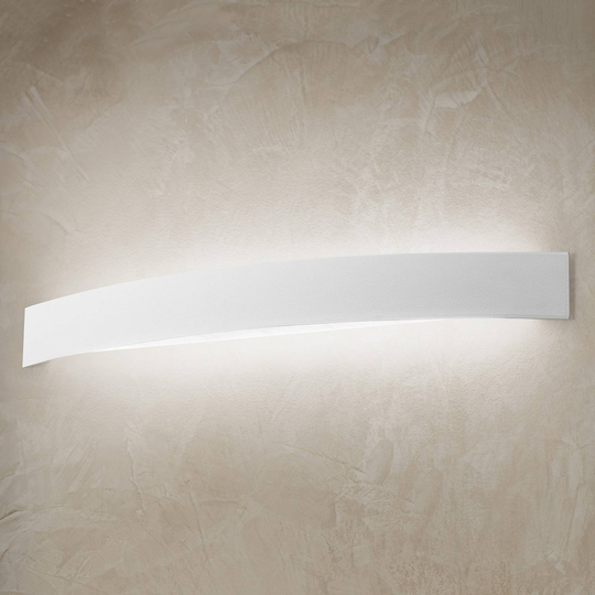 Böjd LED-vägglampa Curve i vitt