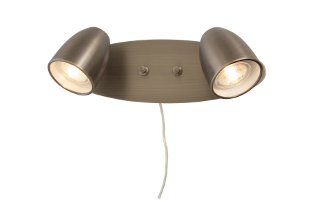 Sandnes Vägglampa Dubbel Tenn IP20
