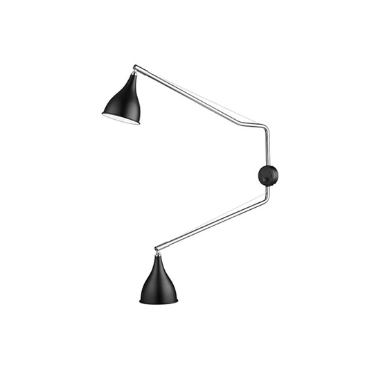 NORR11 Le Six Dobbelt Arm Vägglampa Svart