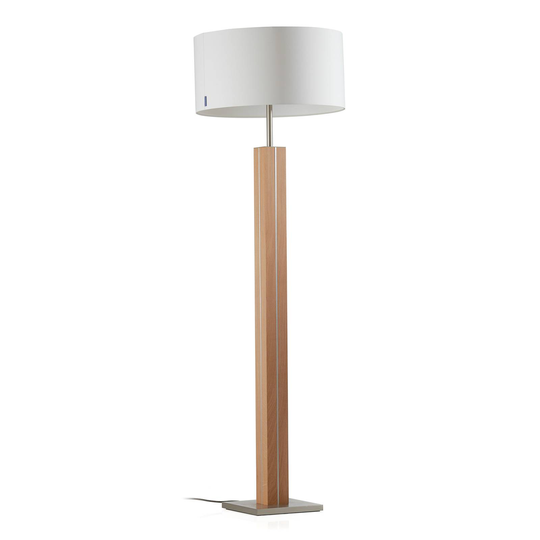 HerzBlut Dana golvlampa, naturlig ek, vit