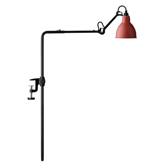 Lampe Gras N226 Vägglampa Matt Svart & Matt Röd