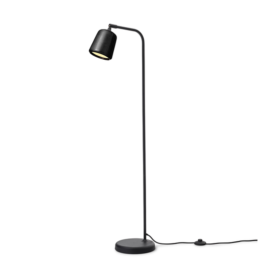New Works Margin Golvlampa Svart Marmor
