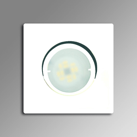 Vit LED-inbyggnadslampa Joanie, lutbar