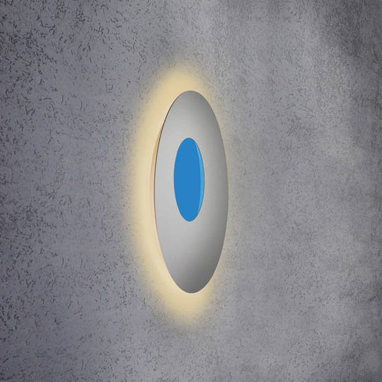 Escale Blade Open LED-vägglampa RGBW silver Ø59 cm