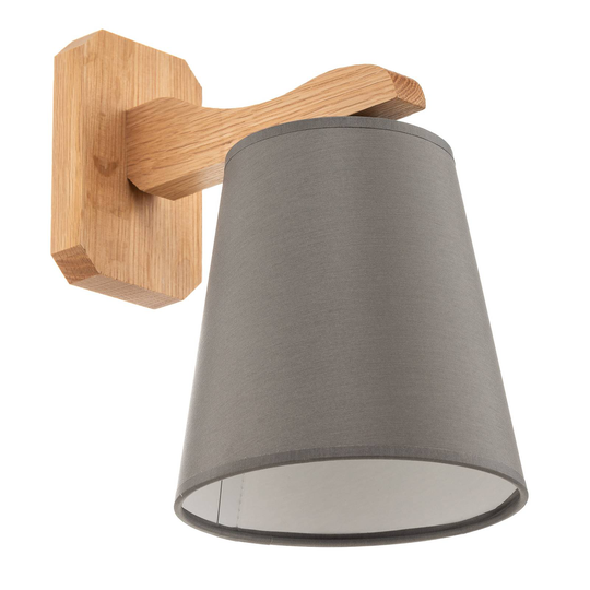 Vägglampa LW741186, ek/grå