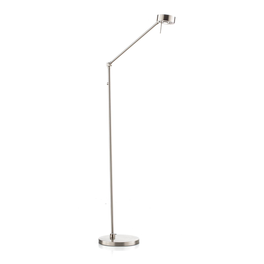 Förnicklad LED-golvlampa Elegance med tre leder