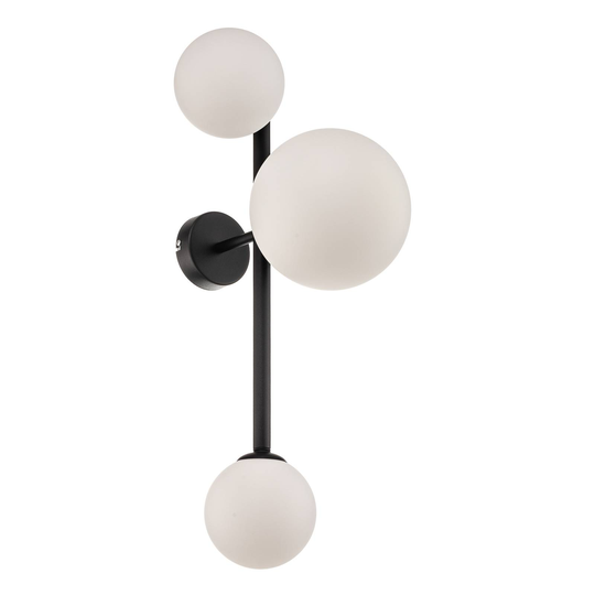 Vägglampa Dione, 3 lampor, svart