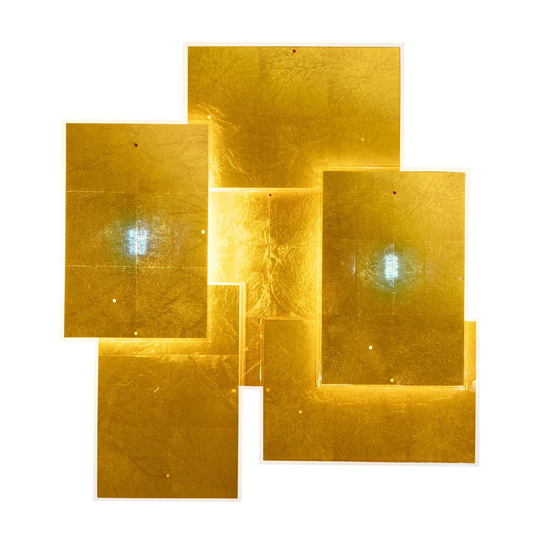 Ingo Maurer 24 karat Blau Flat vägglampa