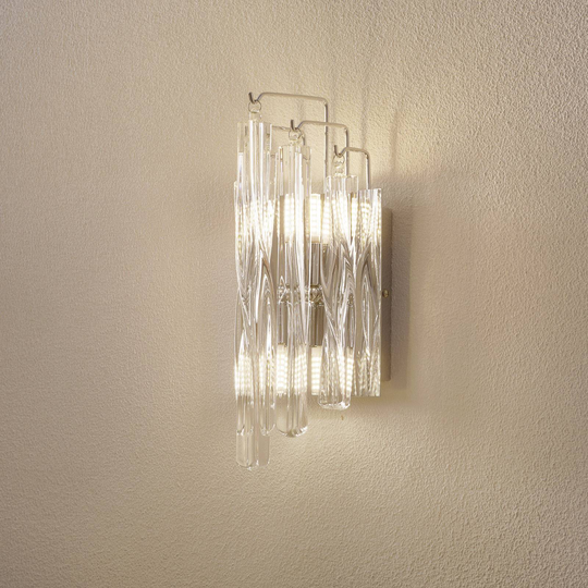Gnistrande kristallvägglampa Manacor