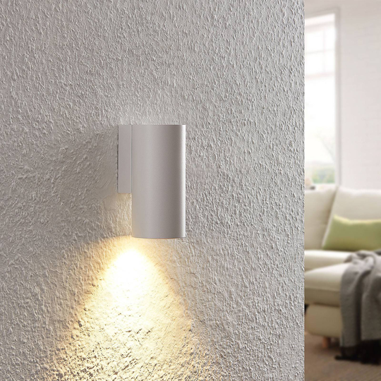 Arcchio Dilana vägglampa, rund, 1 lampa, vit