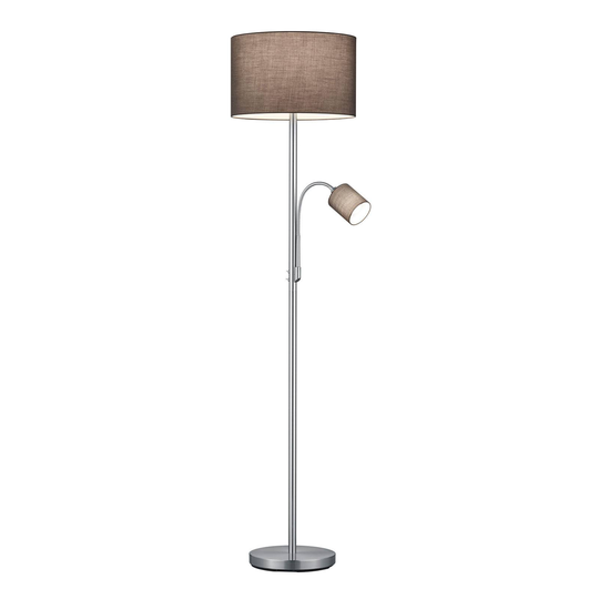 Lindby Jaileen tyggolvlampa, läslampa, grå