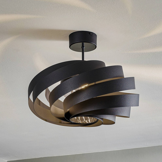 Taklampa Vento svart Ø 50 cm