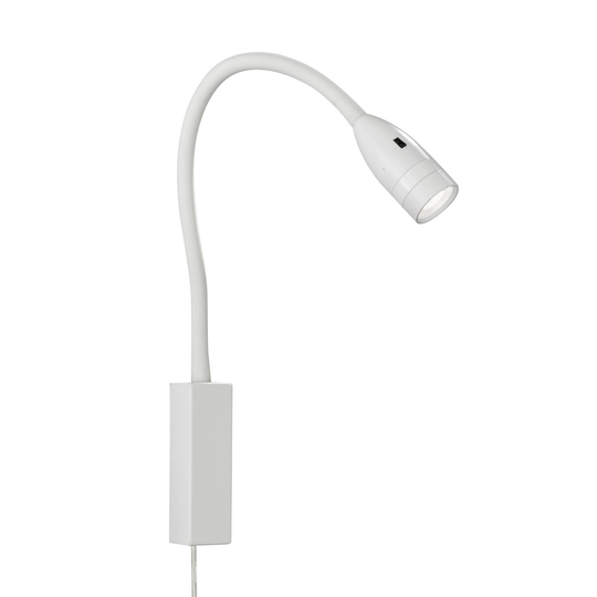 LED-vägglampa Sten med geststyrning, vit