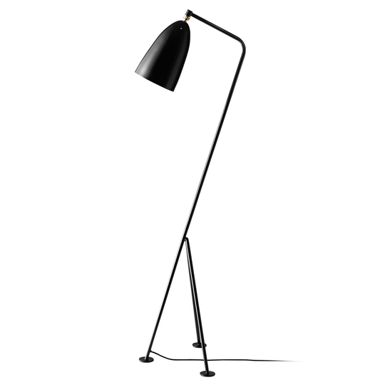 GUBI Gräshoppa trebent golvlampa, svart