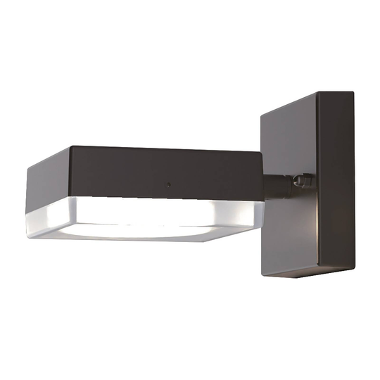 Lindby Amya utomhusvägglampa av aluminium, kantig
