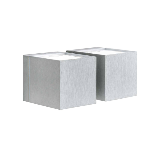Vägglampa Dow, up-down aluminium 2-lågig