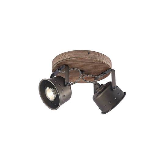 Lindby Rubinjo takspotlight, 2 lampor rund