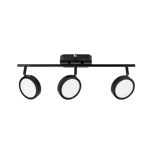 Lindby Neros LED-spot, CCT, svart, 3 lampor