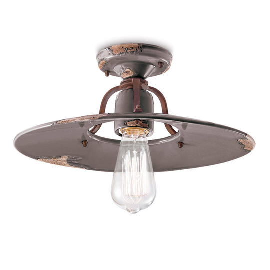 Vintage-taklampa C1445 i taupe 40 cm