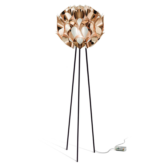 Slamp Flora - designergolvlampa, koppar