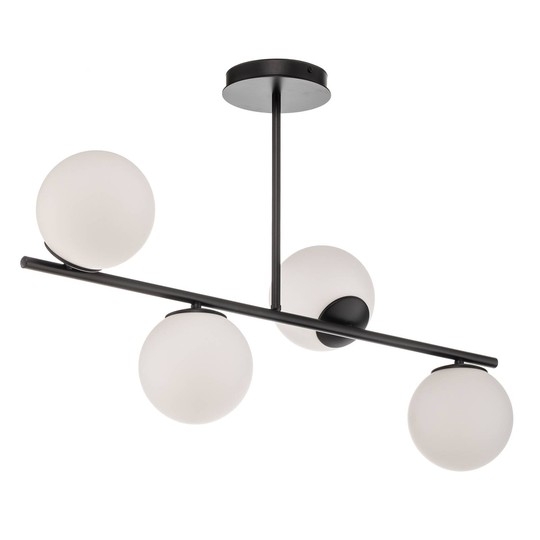 Taklampa Kabo, 1 arm, svart, 4 lampor