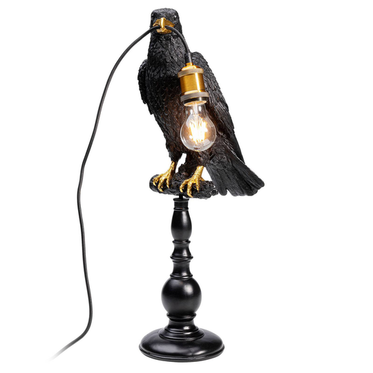 KARE Animal Sitting Crow bordslampa i svart