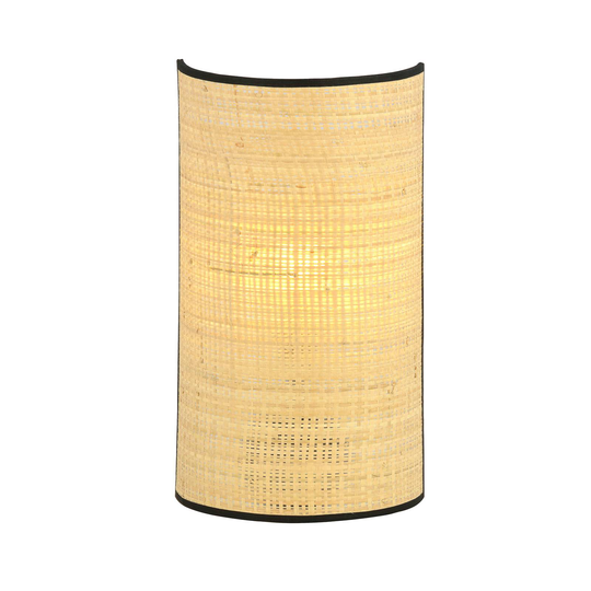 Vägglampa Aston, höjd 32 cm, rottanoptik