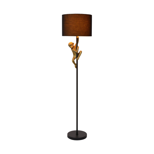 Golvlampa Extravaganza Chimp, guld matt/svart