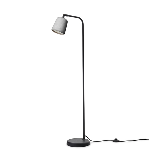 New Works Margin Golvlampa Grå Cement