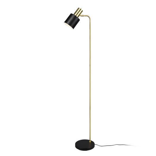 Golvlampa Adam, 1 lampa, svart-guld