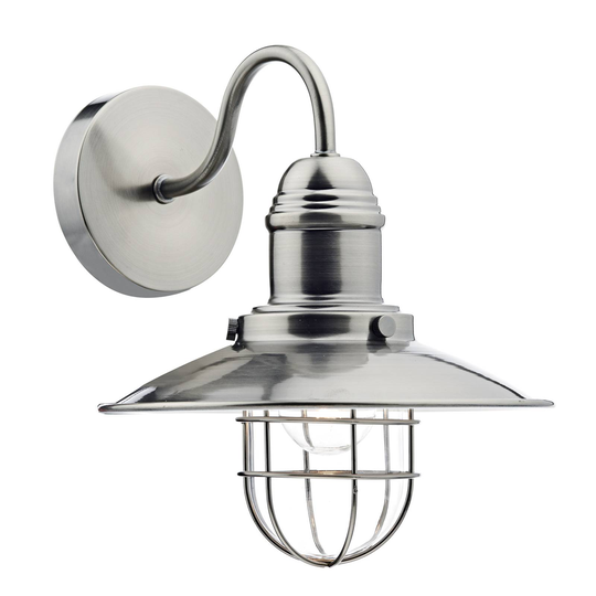 Vägglampa Terrace Single in krom antik
