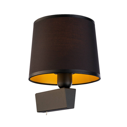 Vägglampa Chillin I med strömbrytare, svart/guld