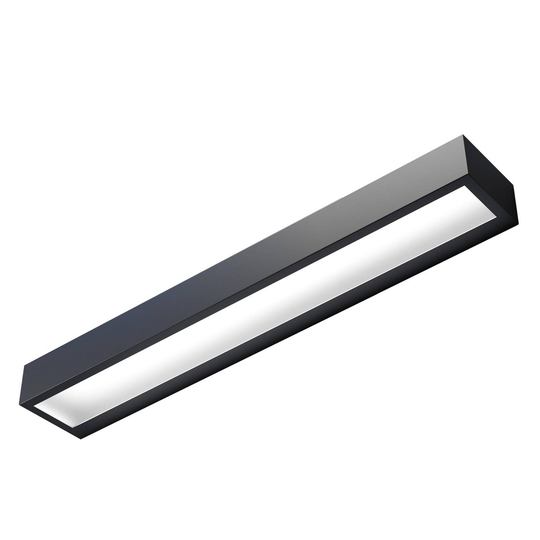LED-vägglampa Mera, bredd 40 cm, svart, 3000 K