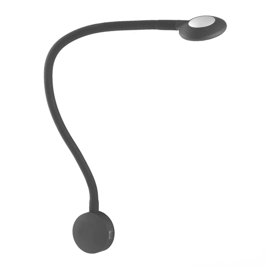 LED-vägglampa Suma, svart med USB