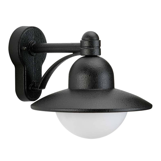 Vägglampa Yarai i landhusstil, svart