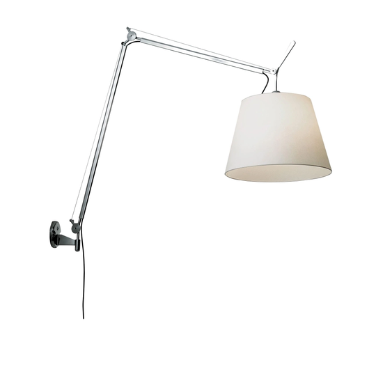 Tolomeo Mega Vägglampa, Aluminium, Skärm i Pergamentpapper Ø 32 cm, Me