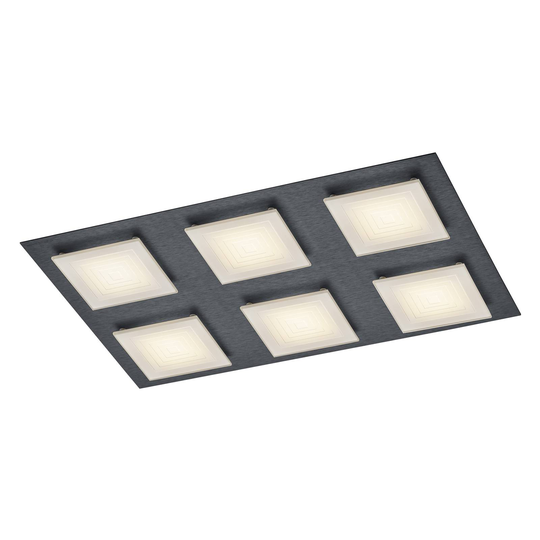 BANKAMP Ino LED-taklampa 6 lampor antracit