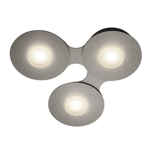 GROSSMANN Disc LED-taklampa, silvergrå, 3 lampor