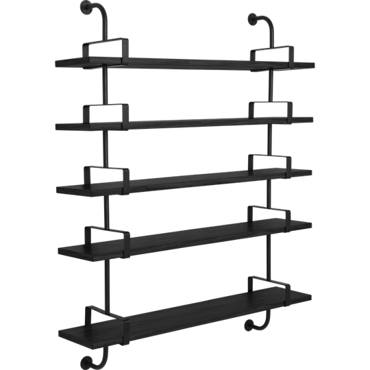 GUBI Démon Hylla L155 cm 5 Hyllor Svart Ask
