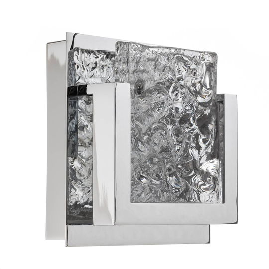 LED-vägglampa Piros av glas