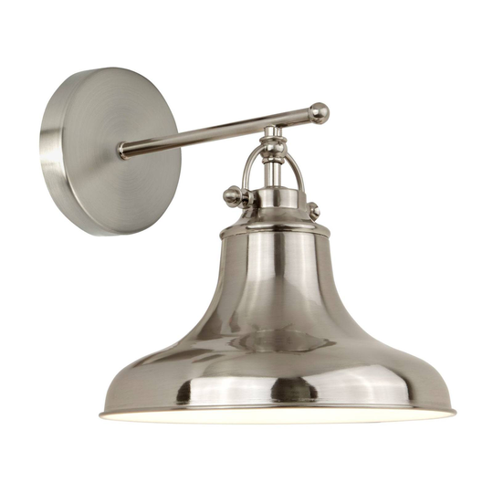 Vägglampa Dallas med industriell look, silver