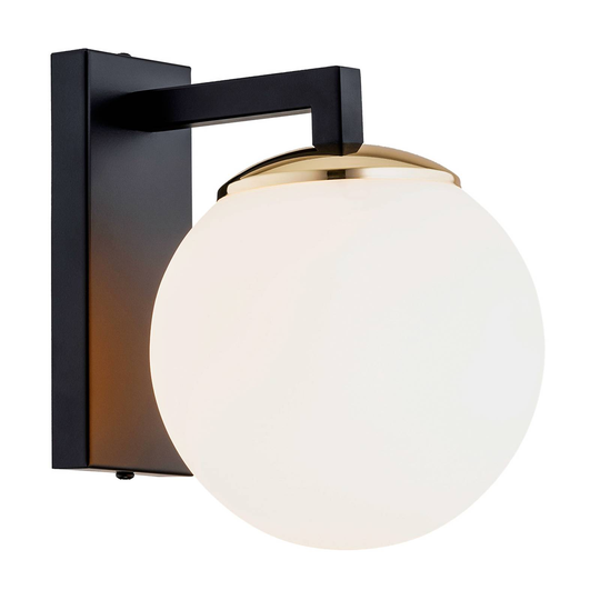 Vägglampa Margaret med glasskärm