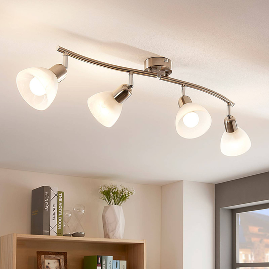 Diskret LED-taklampa Paulina, 4 ljuskällor
