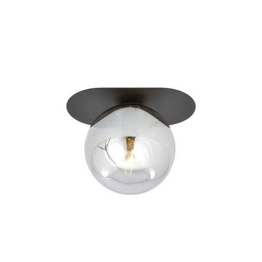 Taklampa Plaza, svart/grafik, 1 lampa